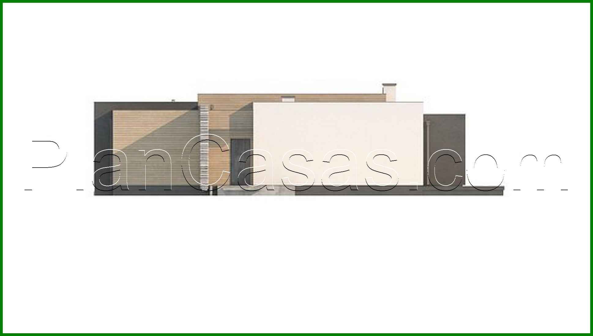 Visualization gallery - One-story modern mansion for a narrow plot