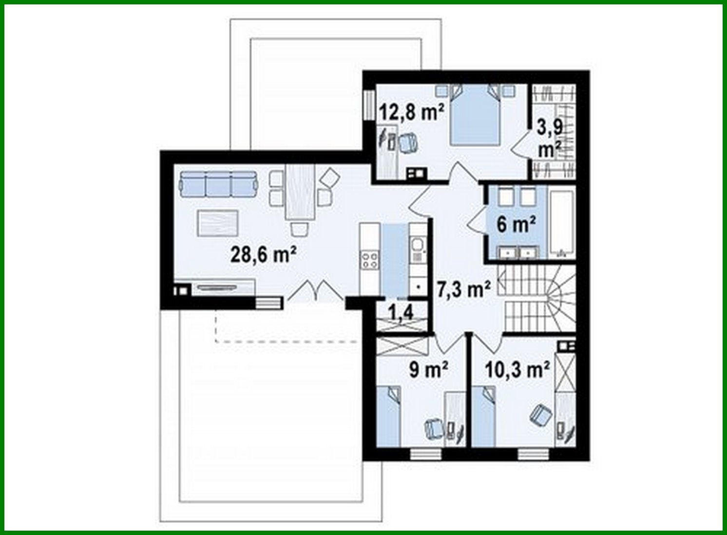 Visualization gallery - Project of a modern mansion with two kitchens