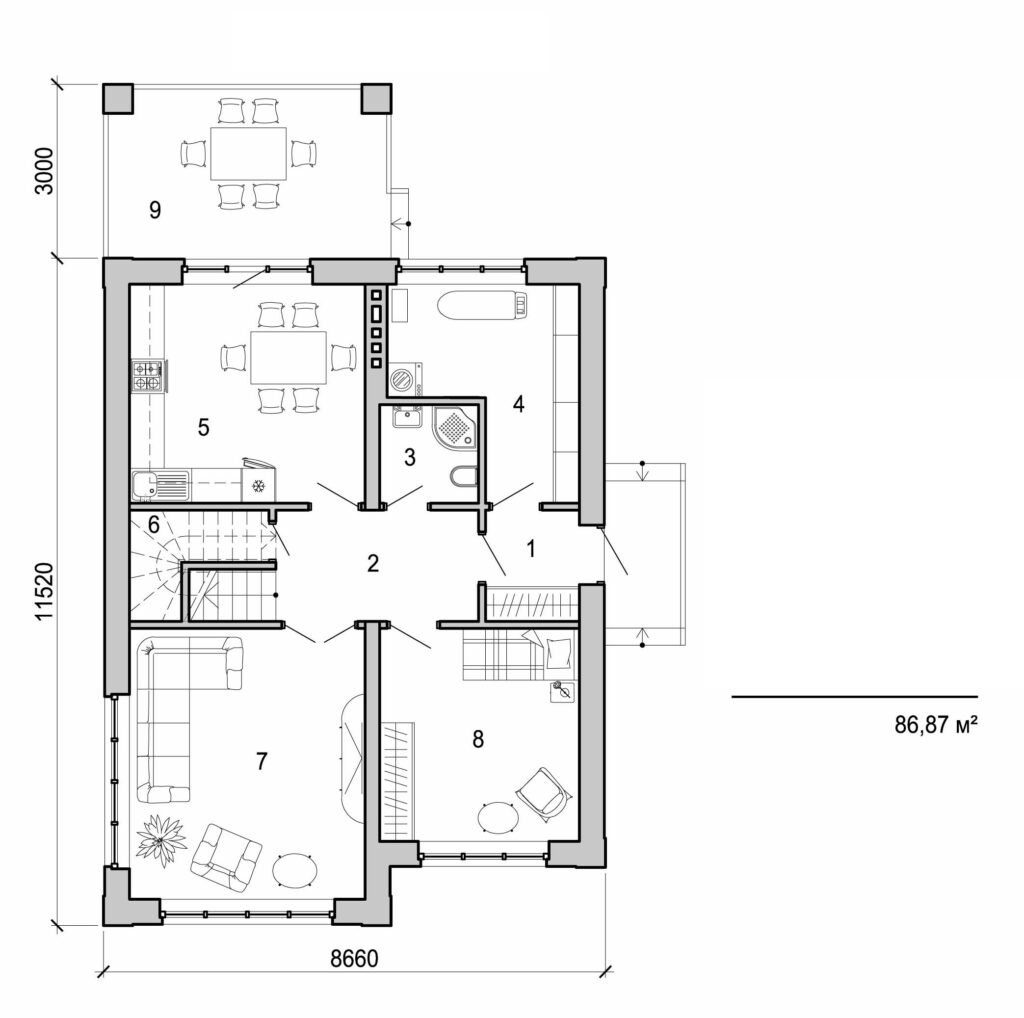 Visualization gallery - Two storey cottage