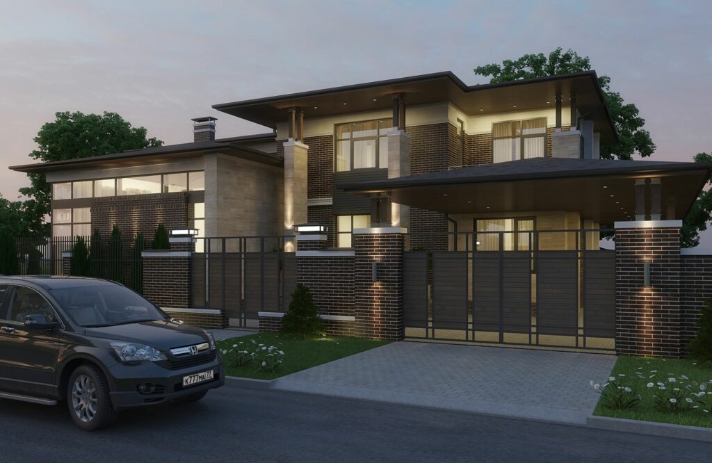 Two storey mansion house plan
