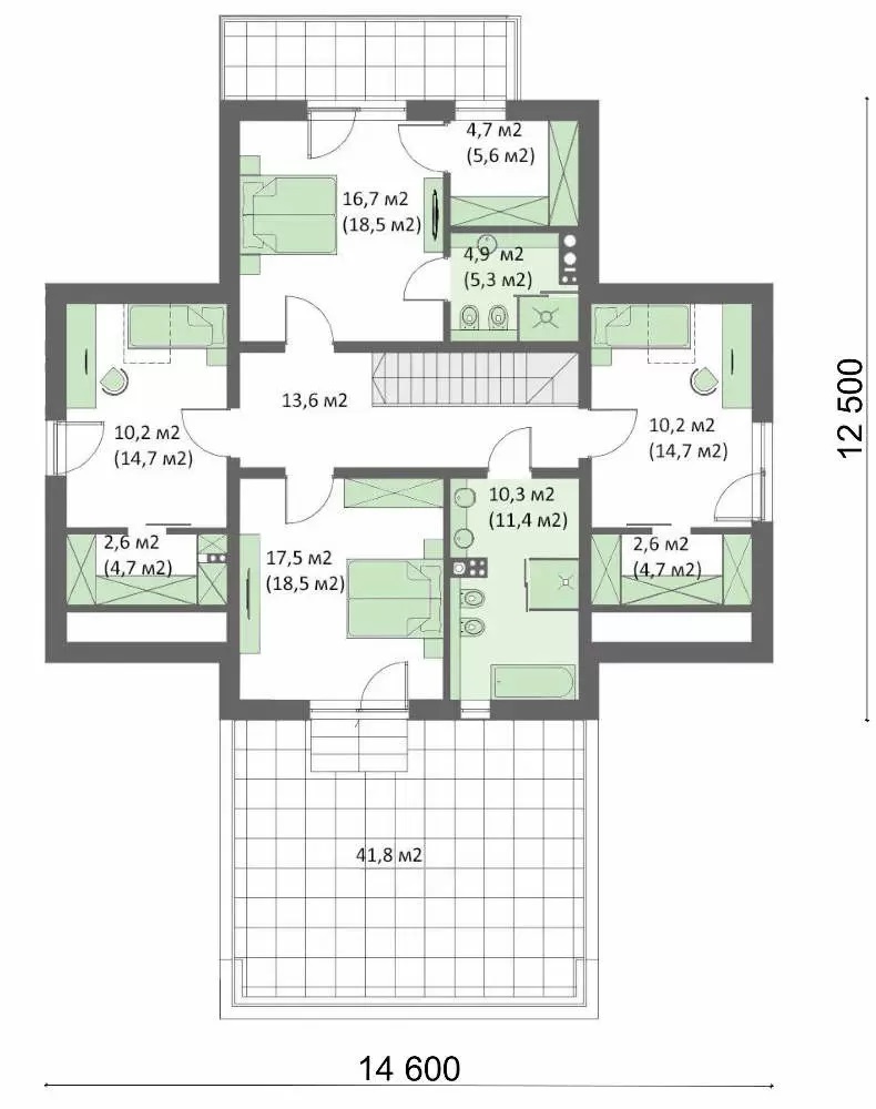 Visualization gallery - Two-story house with a comfortable sitting area