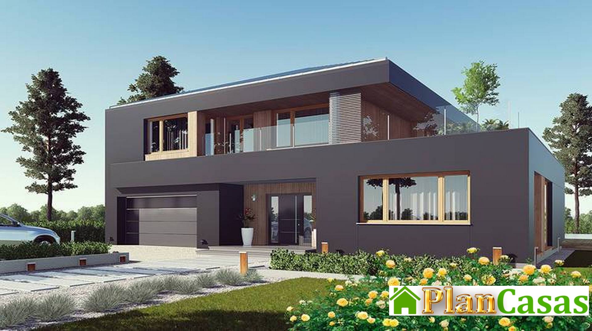 Visualization gallery - Modern residential building in dark color