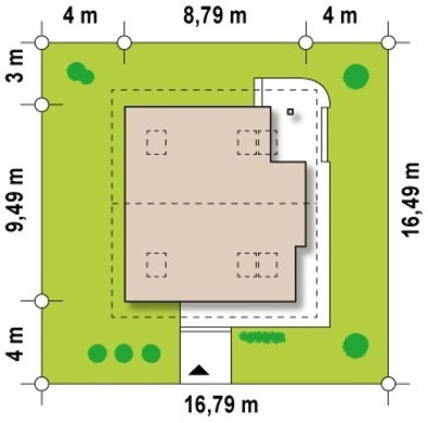 Visualization gallery - The project of a two-story house with panoramic glazing