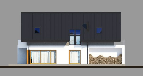 Visualization gallery - Two-storey stylish house with two balconies