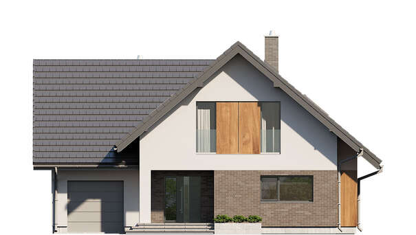Visualization gallery - Project of a modern house with an attic