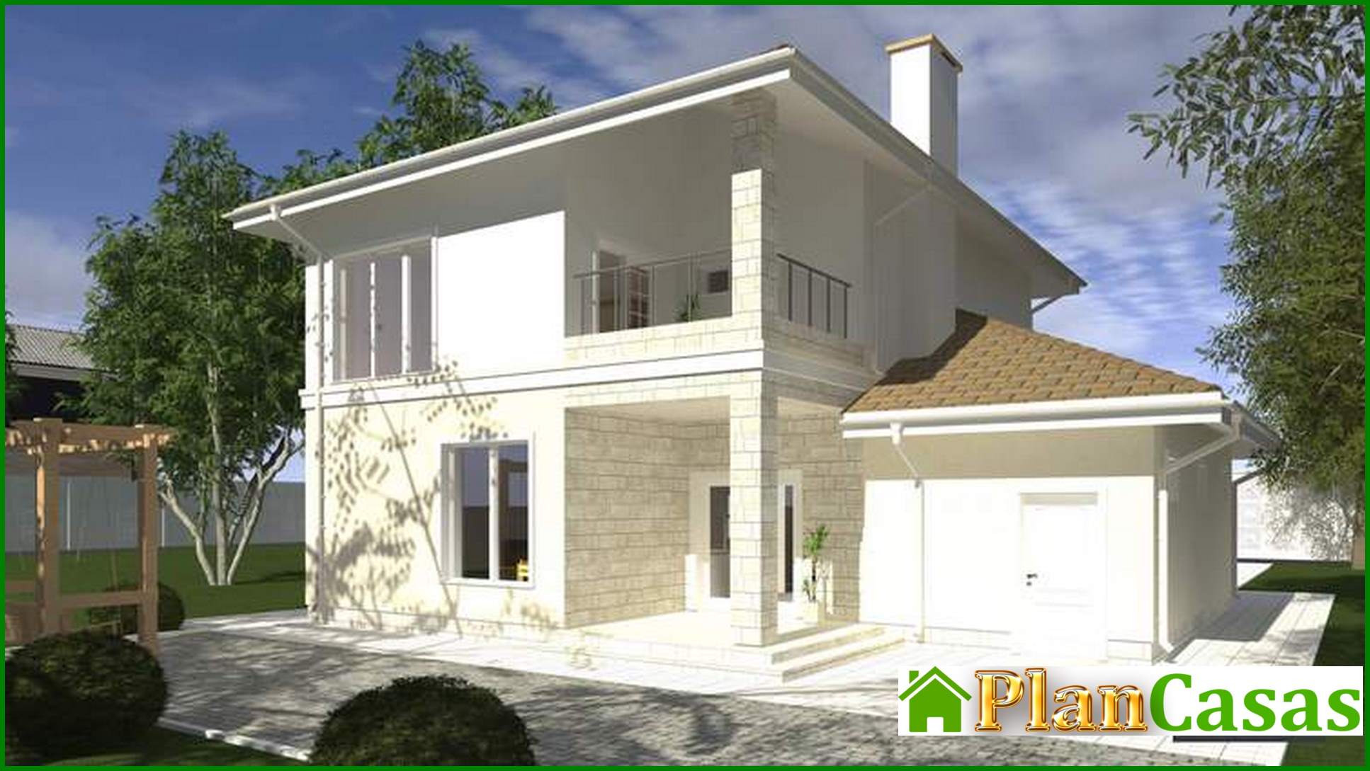 The project of a bright house in the Mediterranean style house plan
