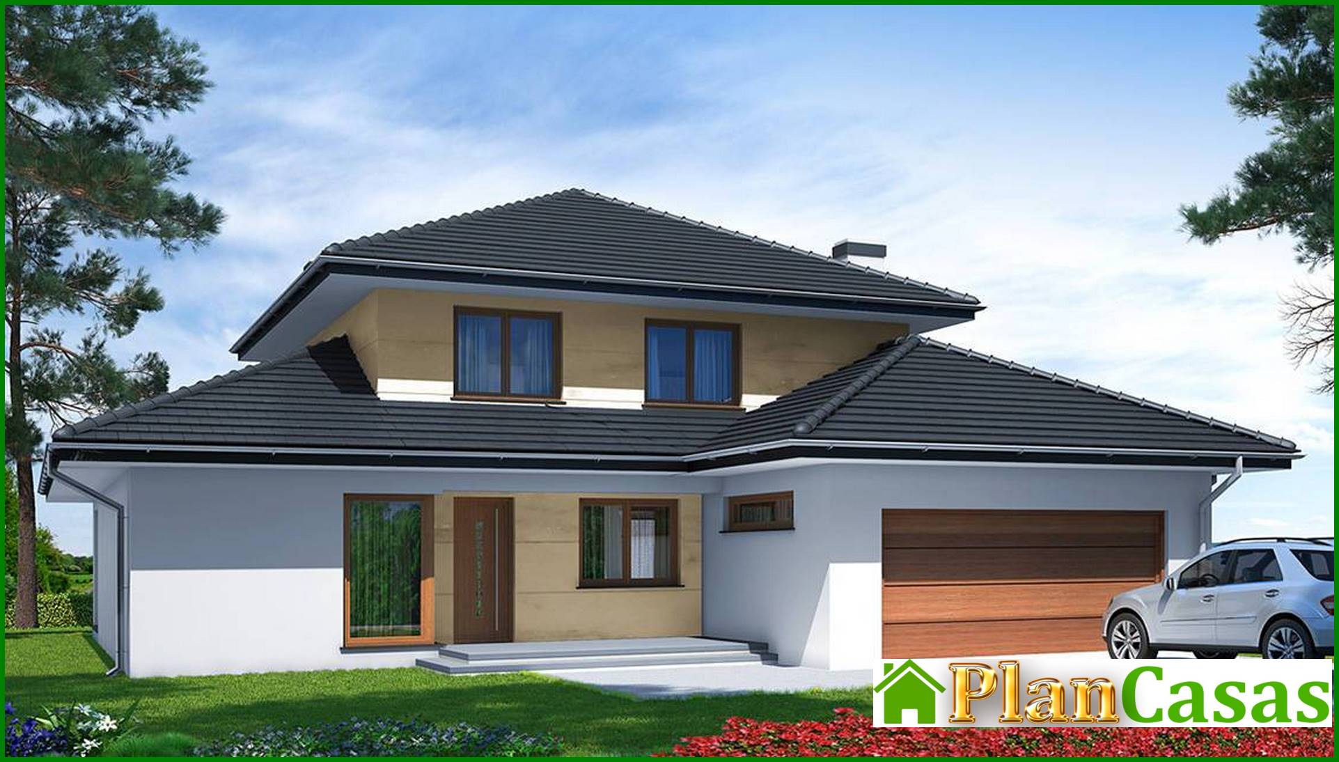 Visualization gallery - Two-story apartment with two bedrooms on the ground floor