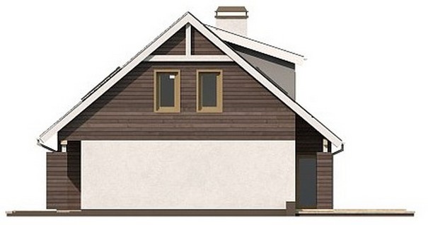 Visualization gallery - The project of a large house with an attic, a garage for two cars
