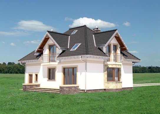 Visualization gallery - The project of a stylish elegant mansion with a living area of ​​180m2