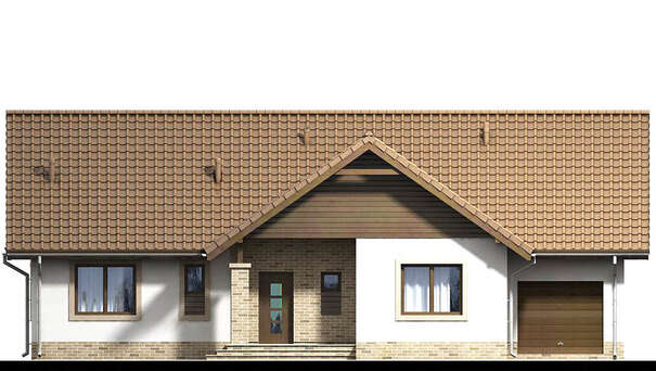 Visualization gallery - Three-bedroom one-story house project