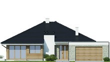 Visualization gallery - One-story house with huge windows in the living room
