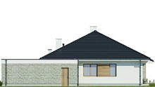 Visualization gallery - One-story house with huge windows in the living room