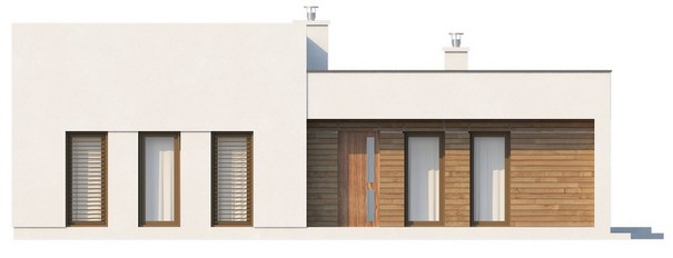 Visualization gallery - Design of a modern cottage with a glazed living room