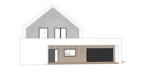 Visualization gallery - Barnhouse style cottage project with a spacious garage