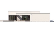 Visualization gallery - Modern one-story snow-white cottage