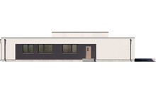 Visualization gallery - Modern one-story snow-white cottage