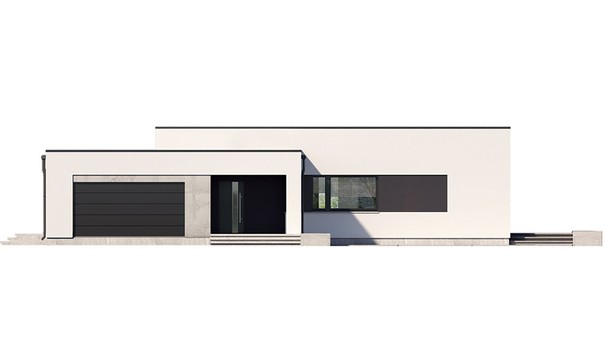 Visualization gallery - Modern one-story snow-white cottage