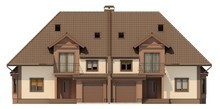 Visualization gallery - The project of a cottage for two families with a garage and an attic