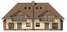 Visualization gallery - The project of a cottage for two families with a garage and an attic