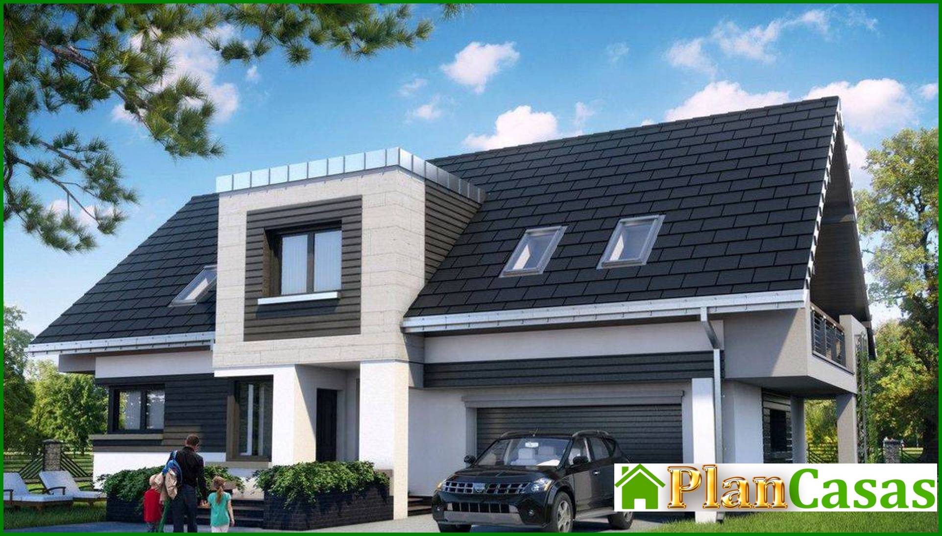 Large country high-tech villa house plan