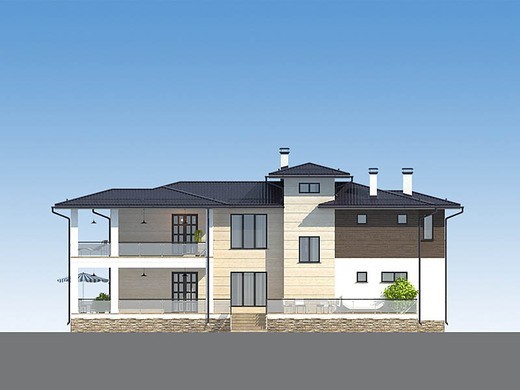 Visualization gallery - Architectural project of a two-story modern holiday home