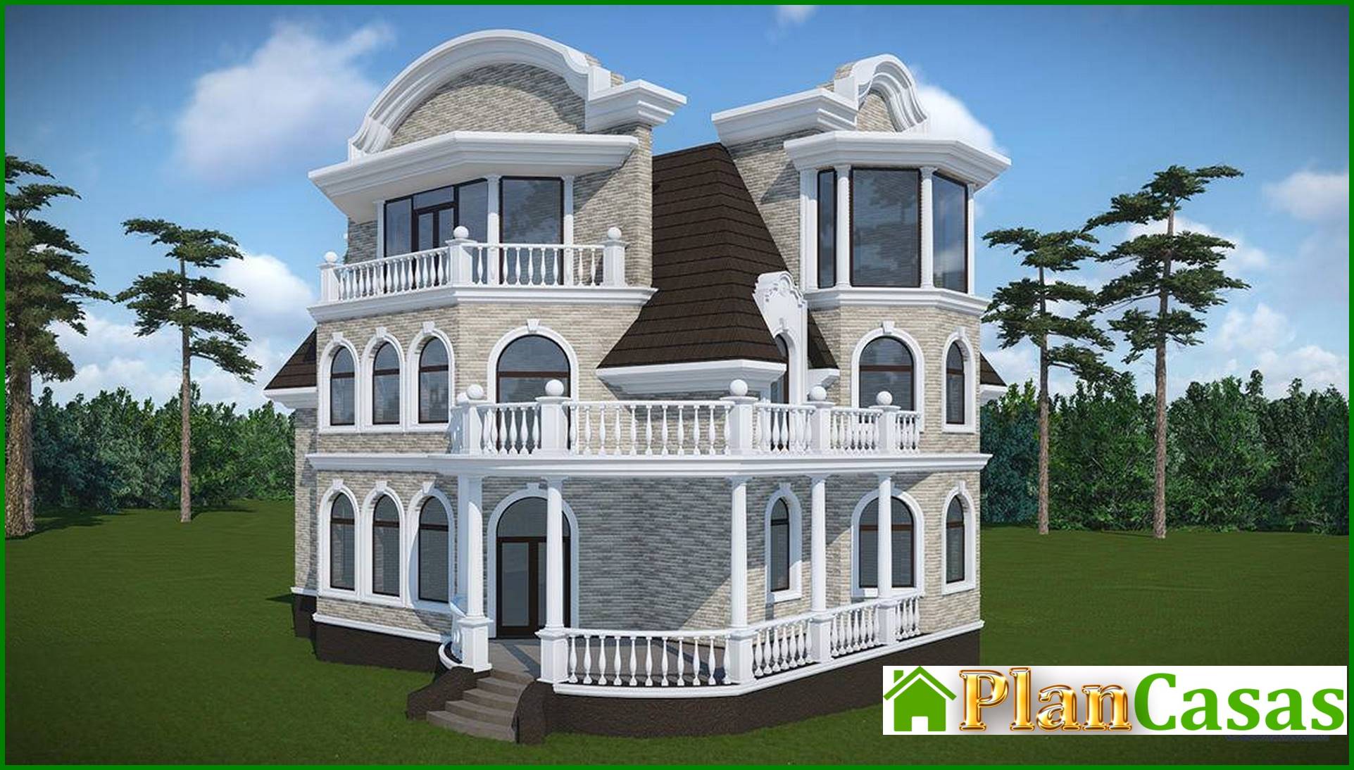 The project of a four-story mansion house plan