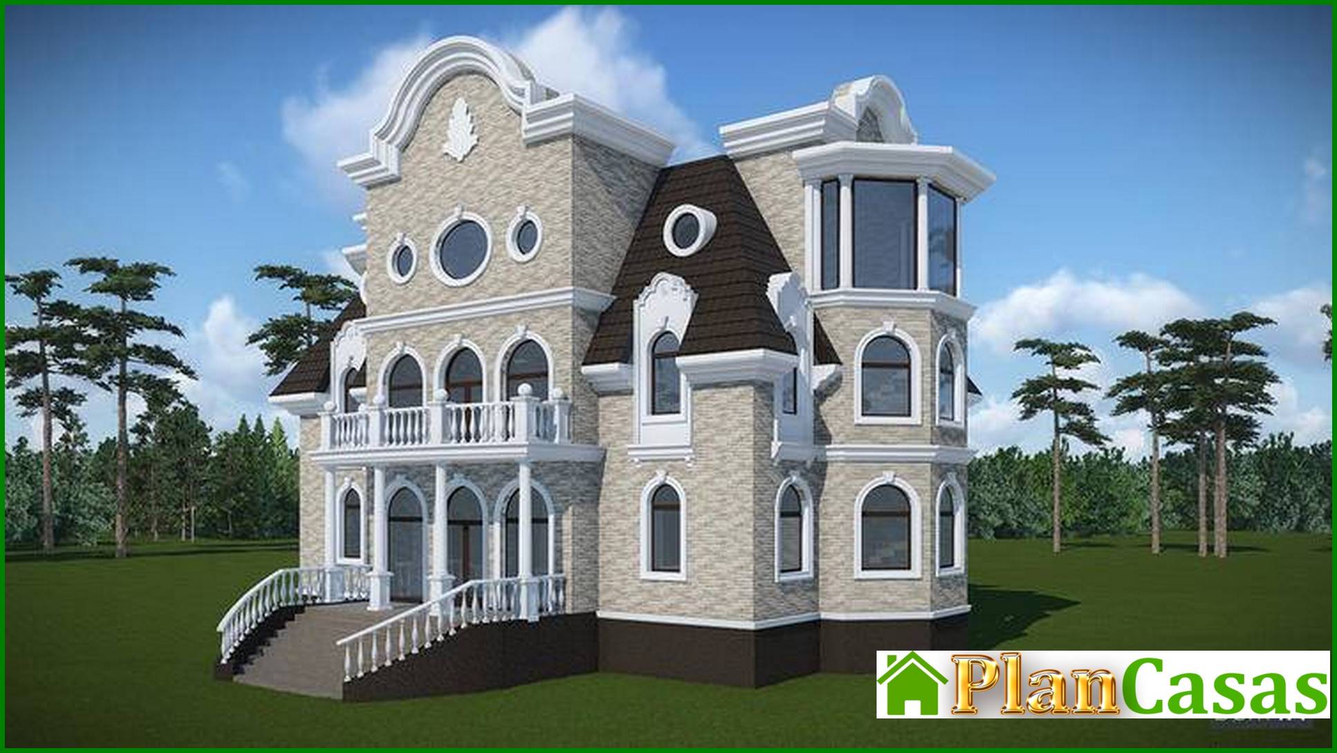 Visualization gallery - The project of a four-story mansion