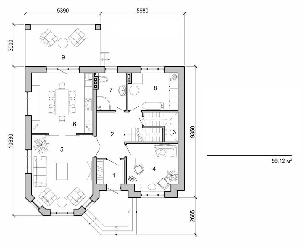 Visualization gallery - Two storey cottage