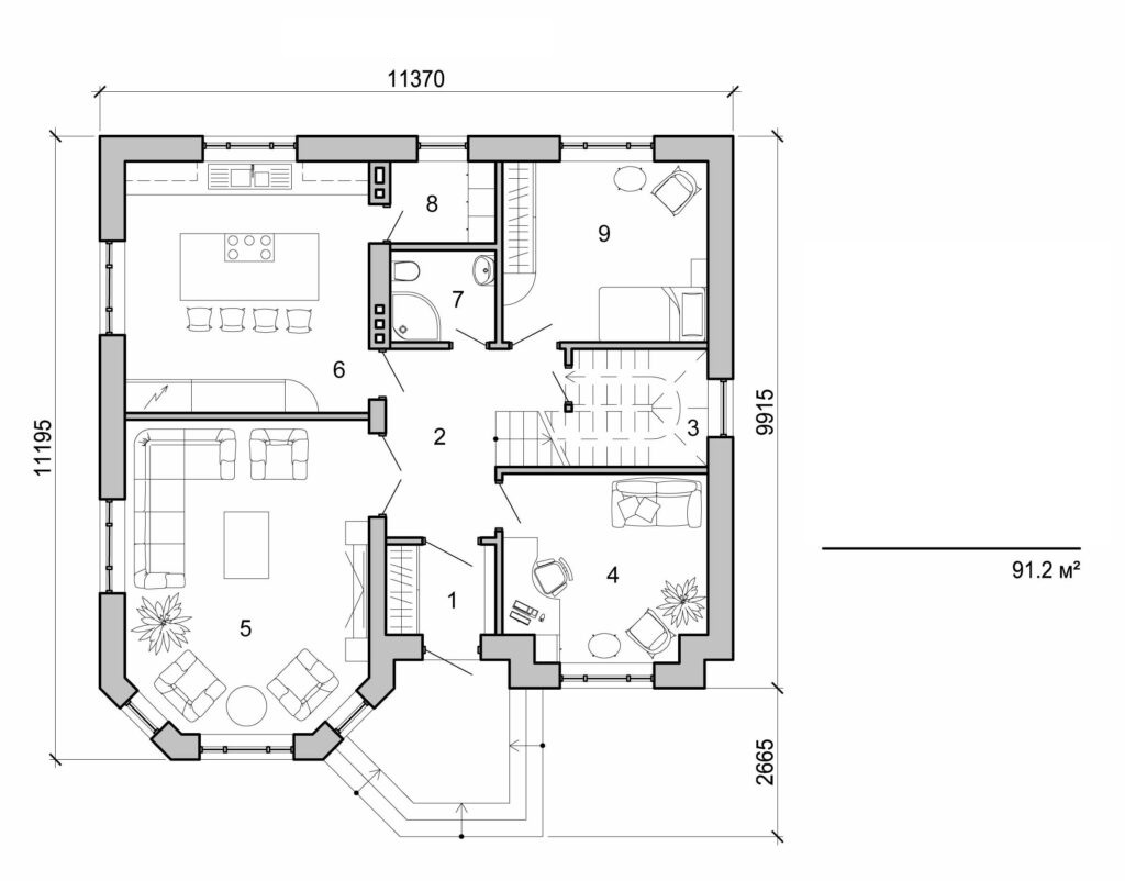Visualization gallery - Two storey cottage
