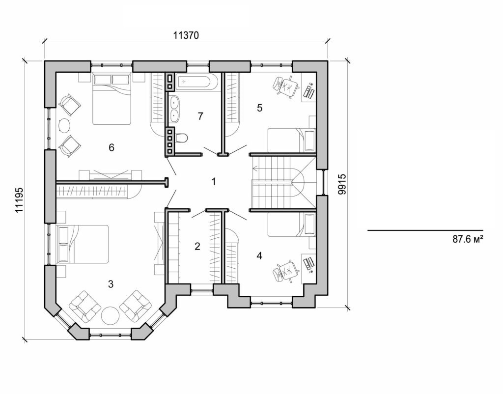 Visualization gallery - Two storey cottage