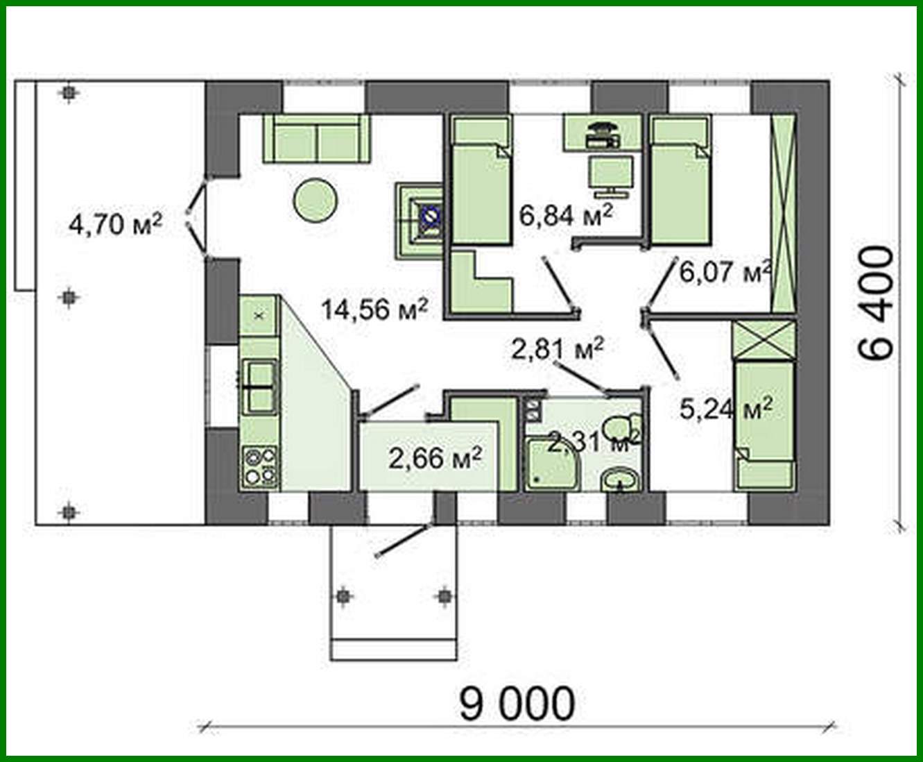 Visualization gallery - Small 3-bedroom apartment project