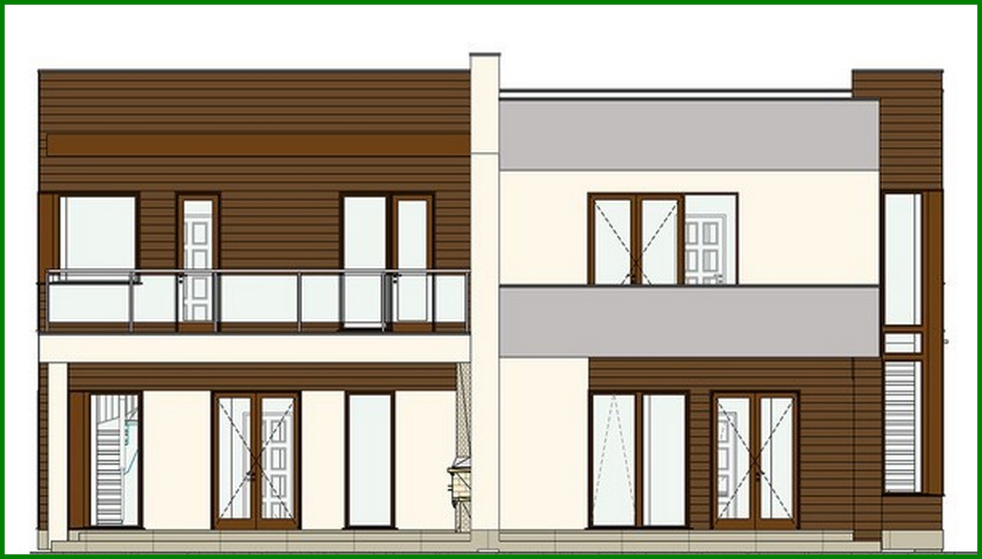 Visualization gallery - The project of a two-story residential building for two families