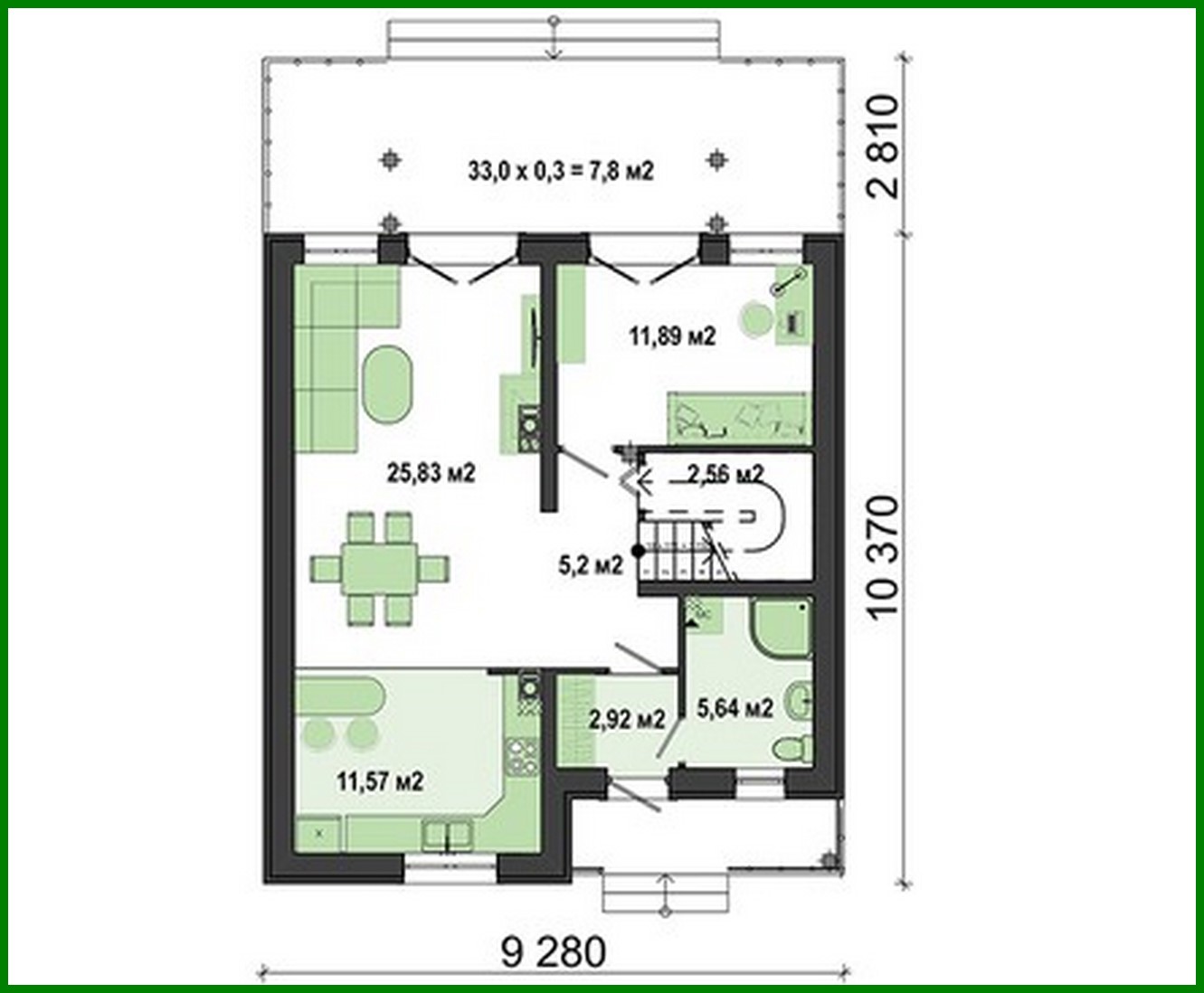Visualization gallery - Prominent 3-bedroom house