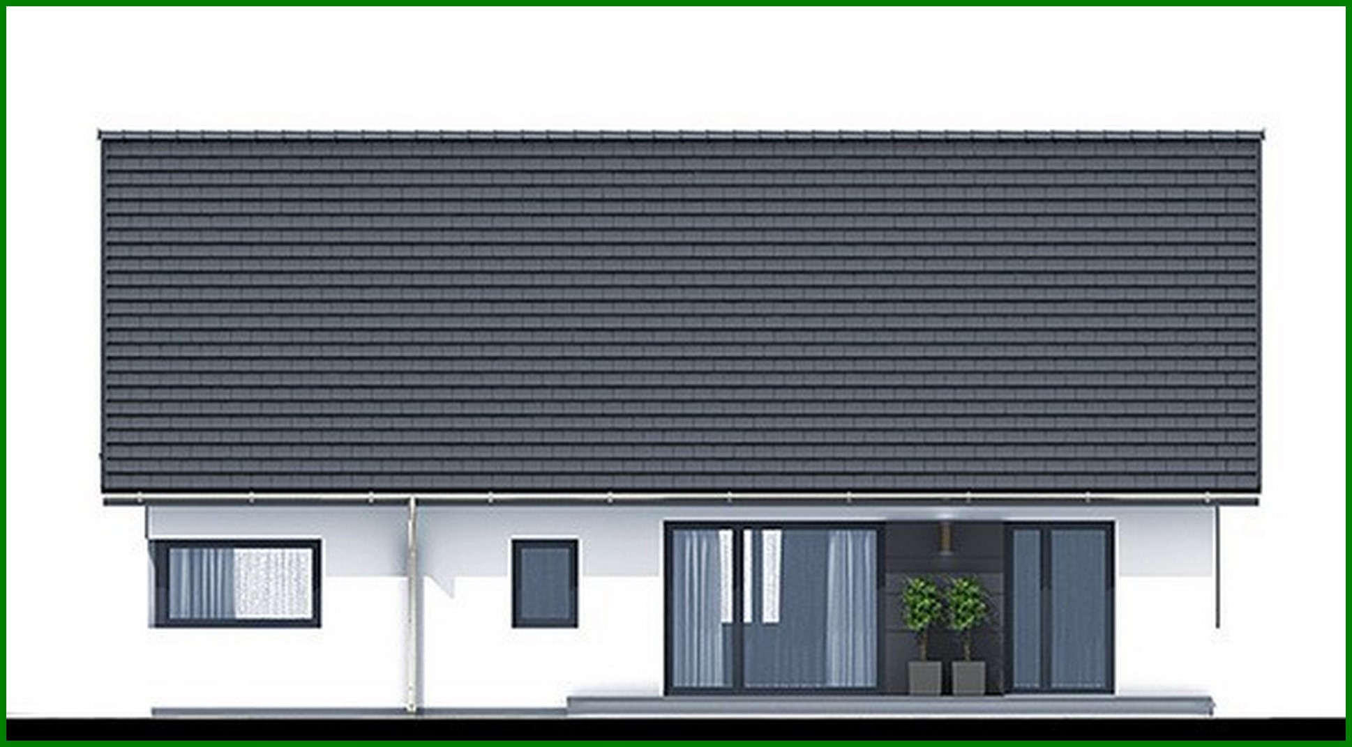 Visualization gallery - Project of a modern residential building with garage and attic