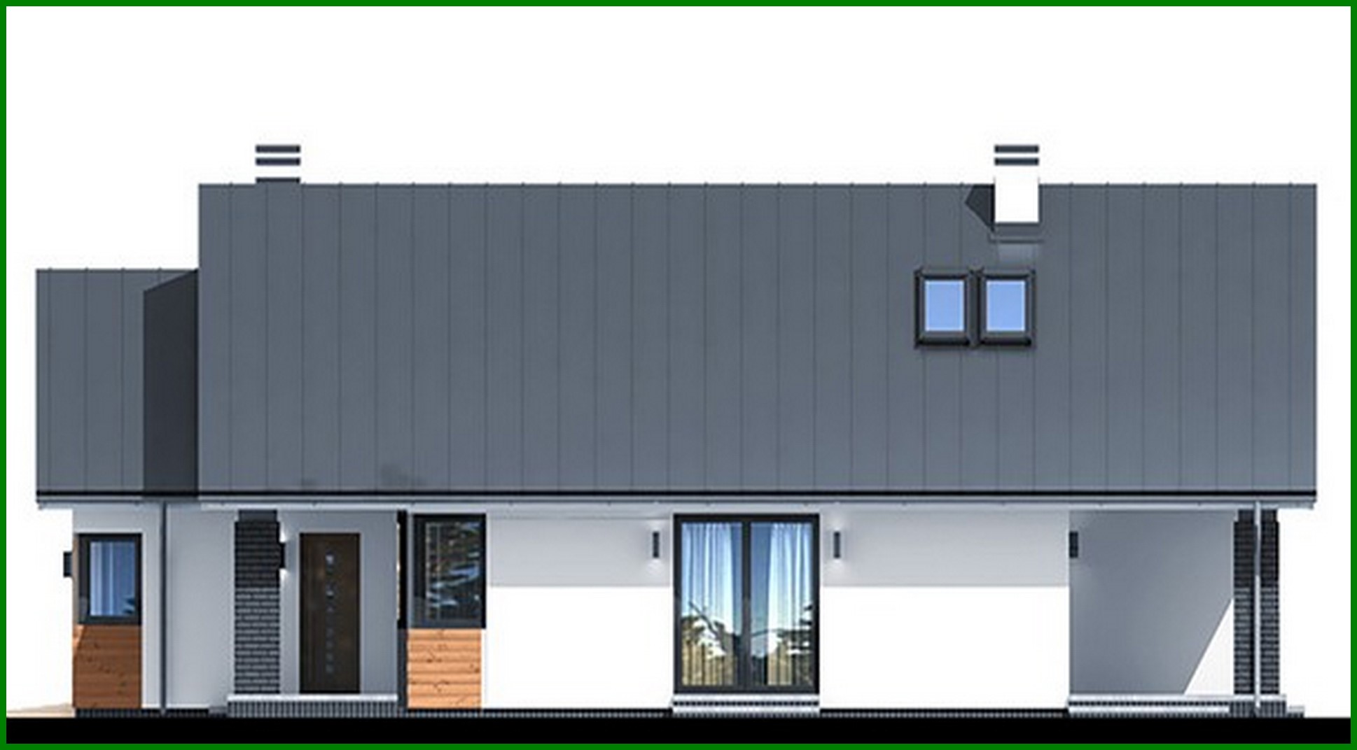 Visualization gallery - Stylish two-story country house with a garage