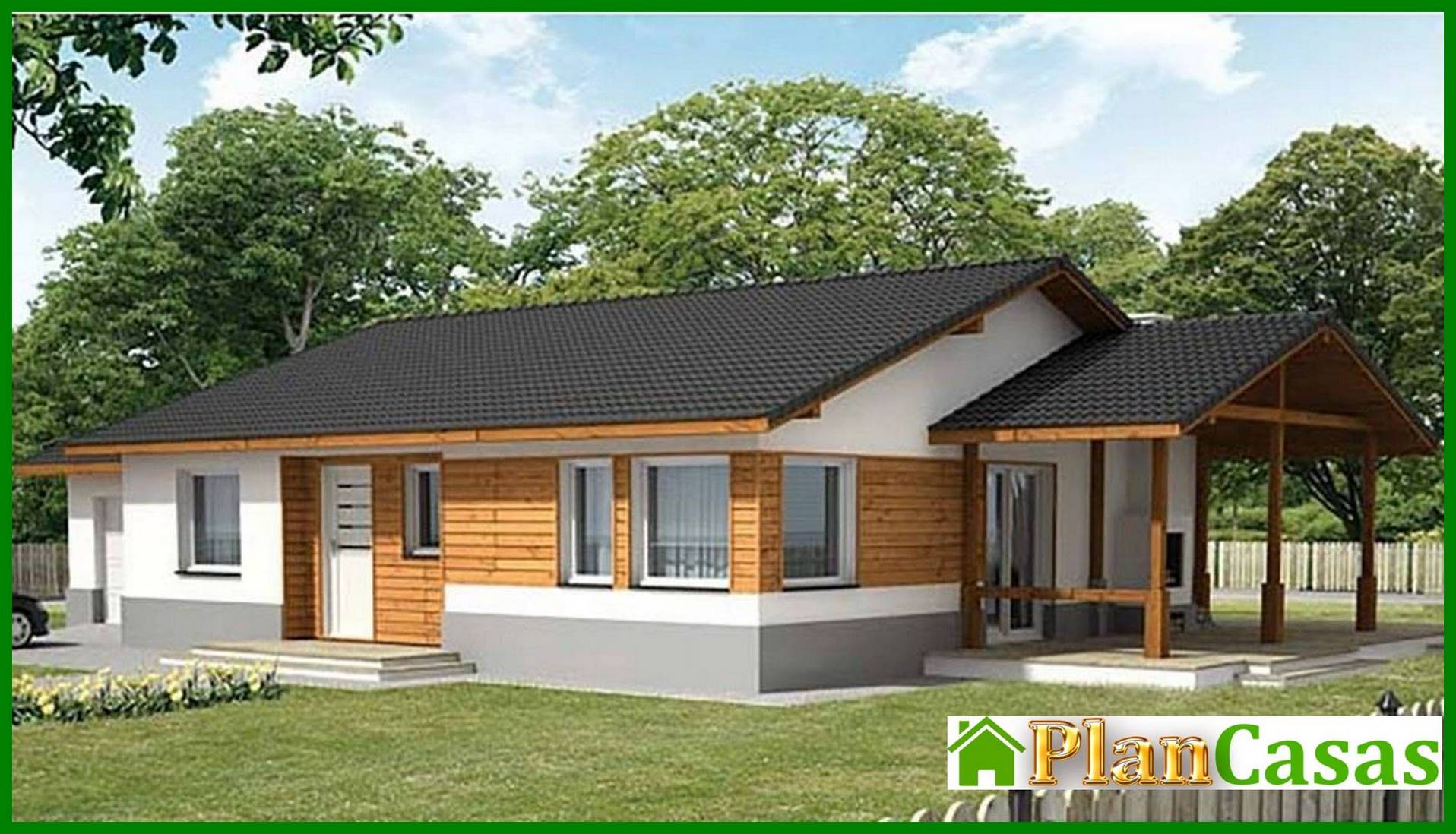 Visualization gallery - One-floor Three-Bedroom Cottage
