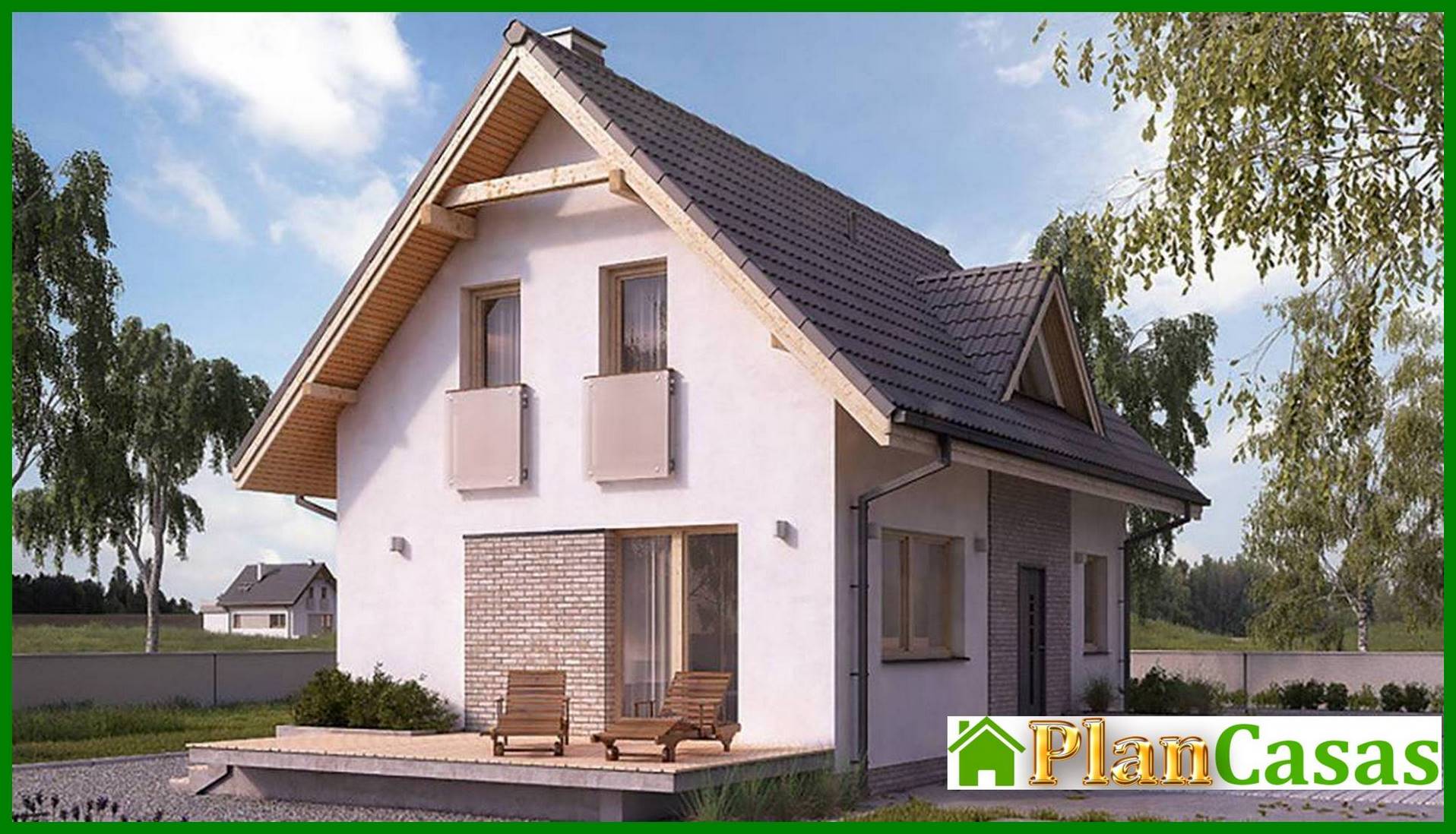 Visualization gallery - Residential house with open verandahs under a gable roof