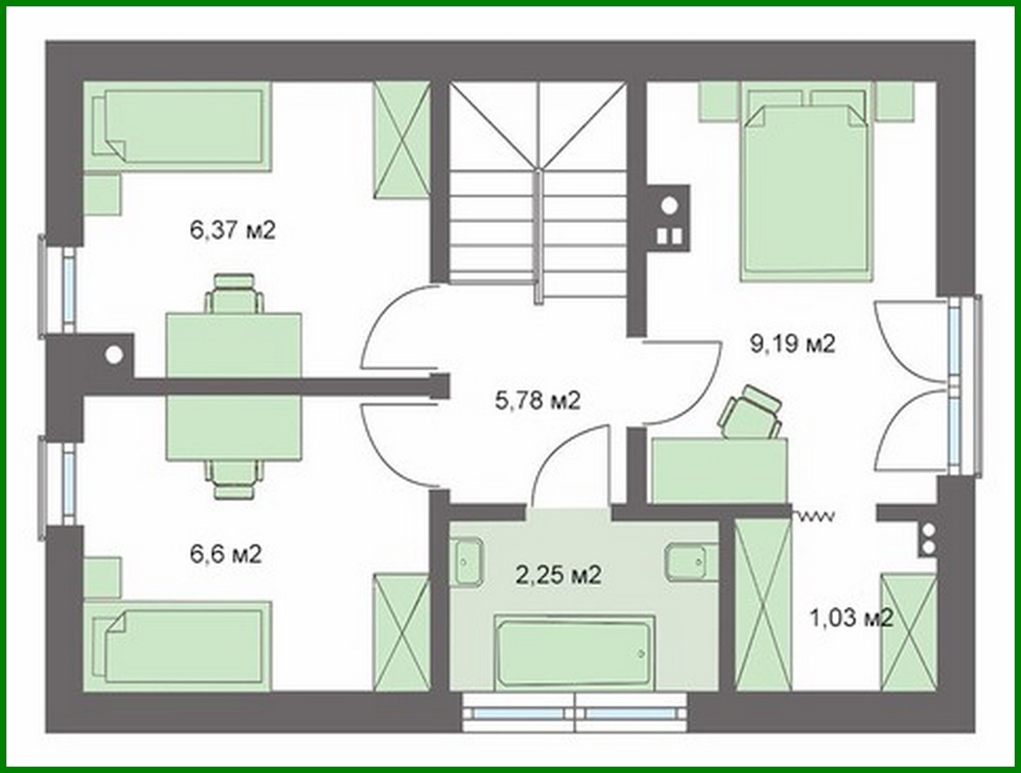 Visualization gallery - Residential house with open verandahs under a gable roof