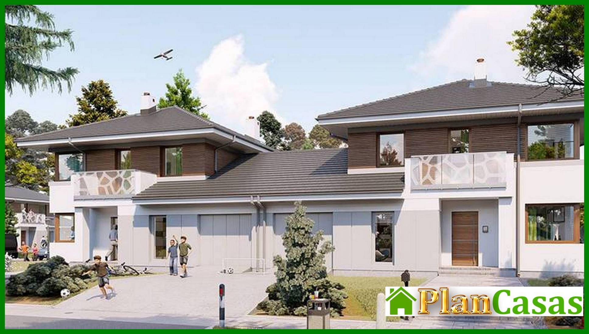Visualization gallery - Townhouse with spacious living rooms and offices