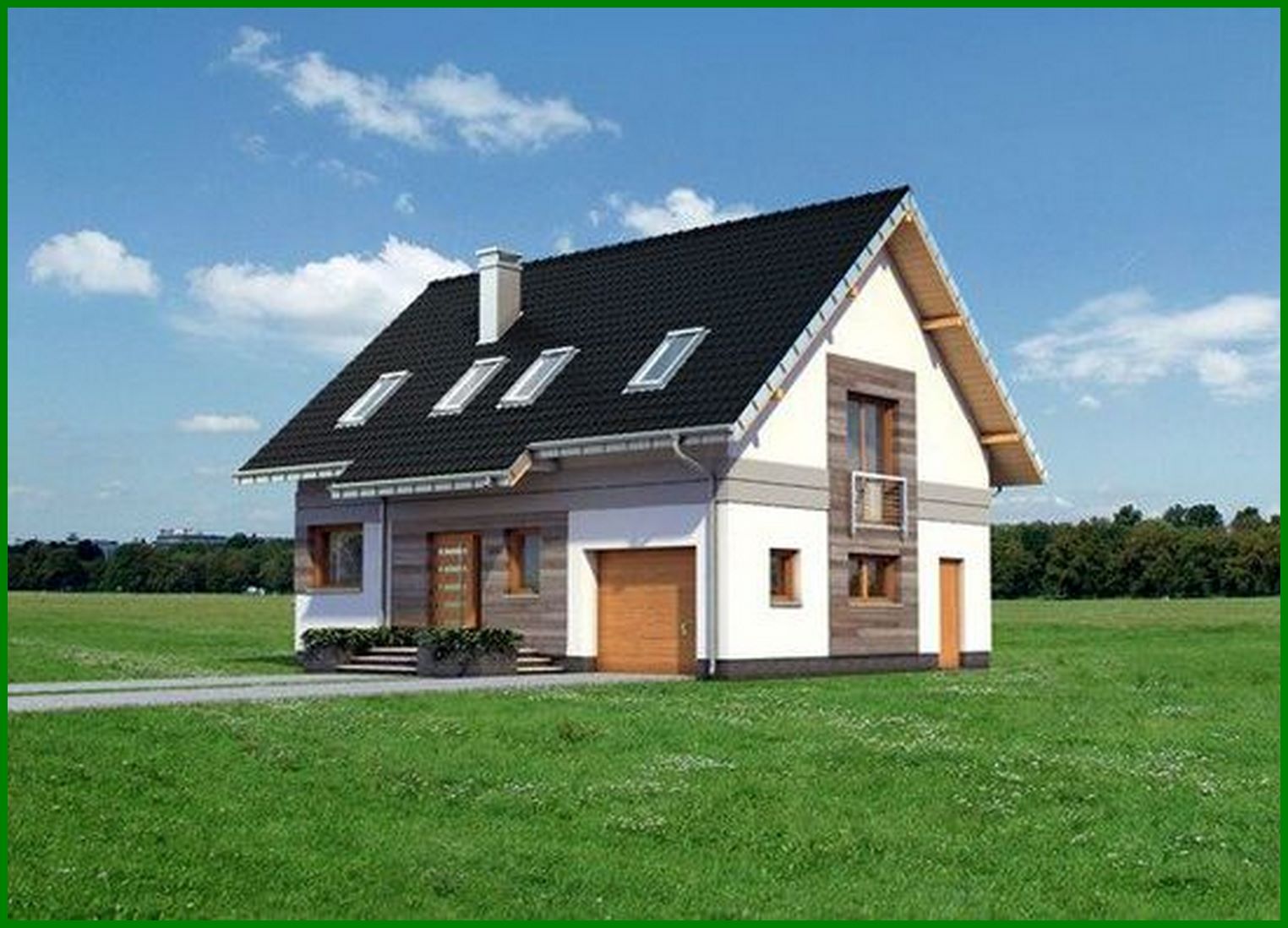 Visualization gallery - Cozy house building with a spacious living room