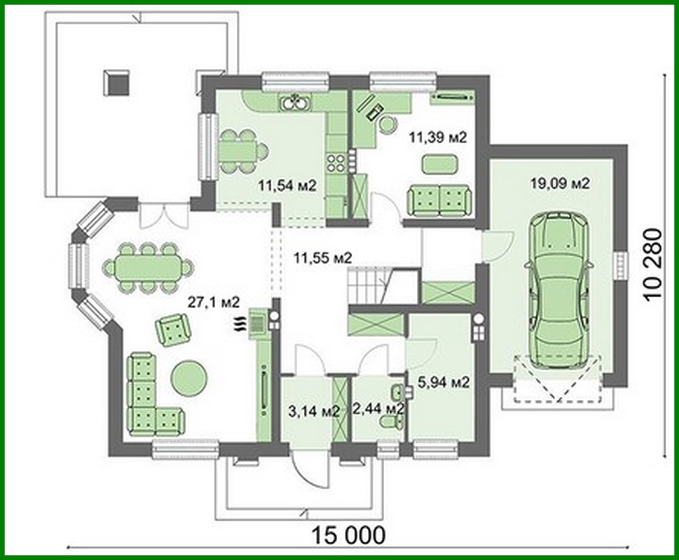 Visualization gallery - Luxury country house with bay window