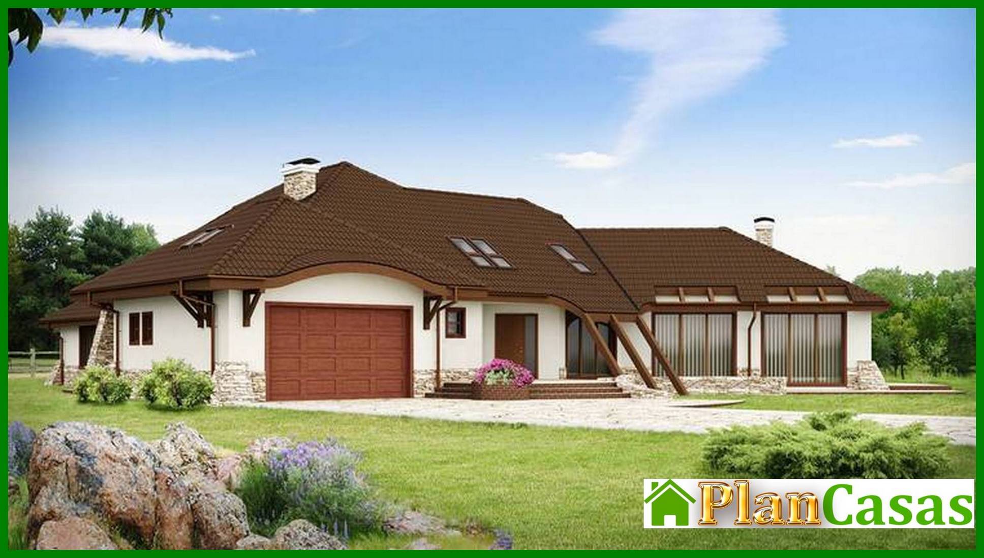 Visualization gallery - The project of a comfortable classic mansion with a garage for two cars