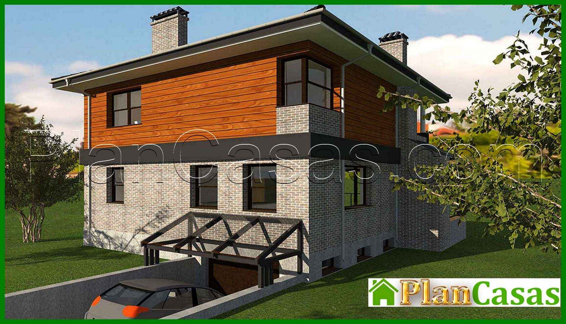 Visualization gallery - Two-story cottage with an underground garage