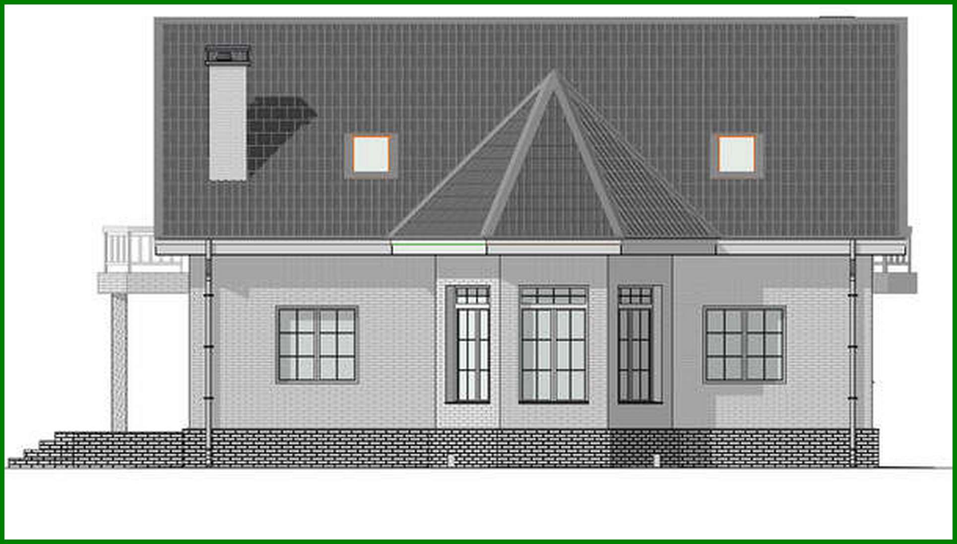 Visualization gallery - The project of a two-story house with an area of 167 square meters. m with bay window and second light