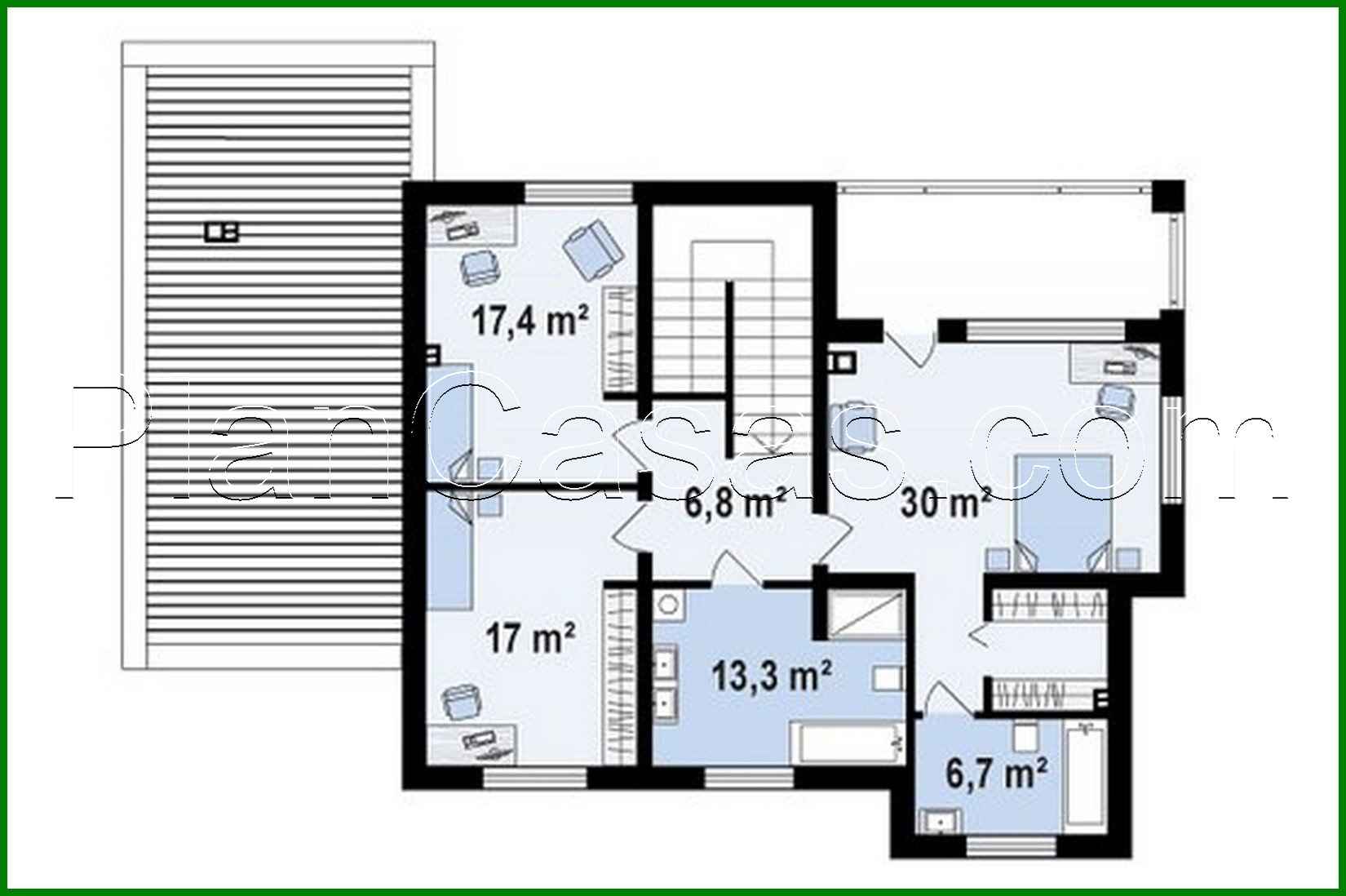 Visualization gallery - Project of a classic two-story house with modern details