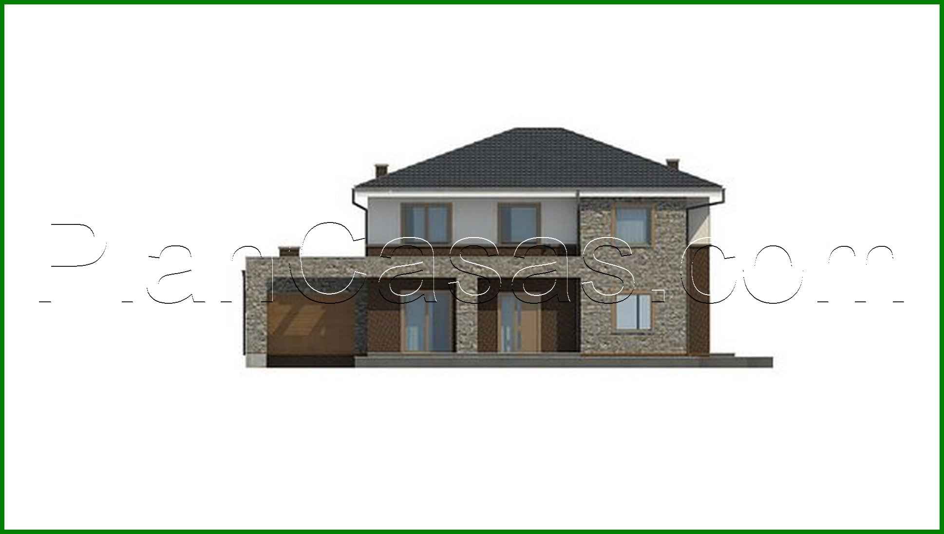 Visualization gallery - Project of a classic two-story house with modern details