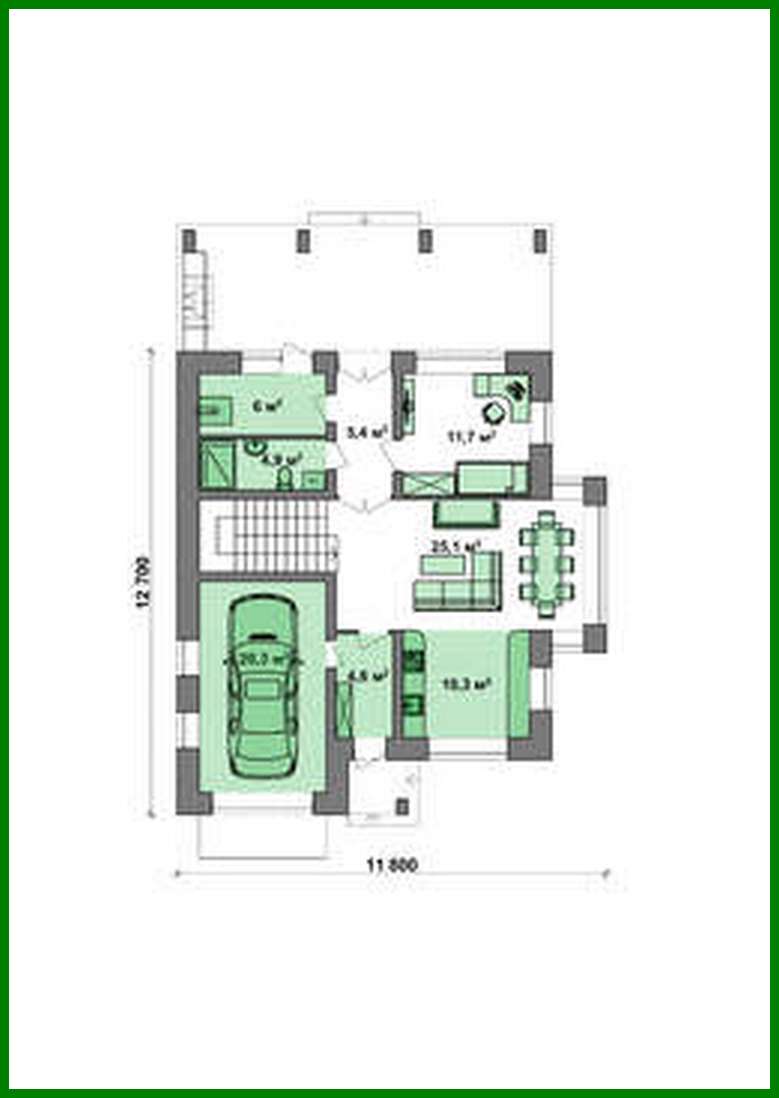 Visualization gallery - The project of a brick cottage with a cellar