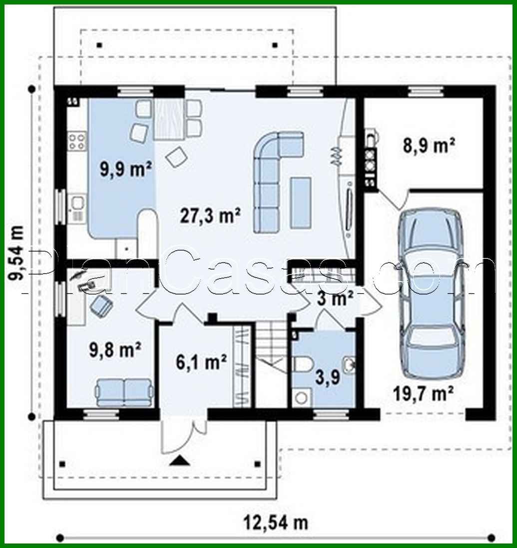 Visualization gallery - Project of a family house with an attic and with an additional bedroom