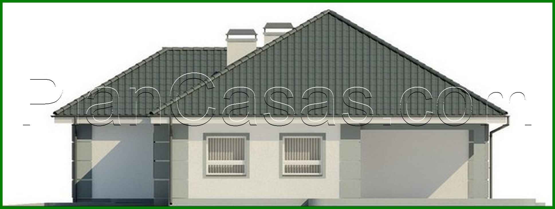 Visualization gallery - House project with a garage for two cars