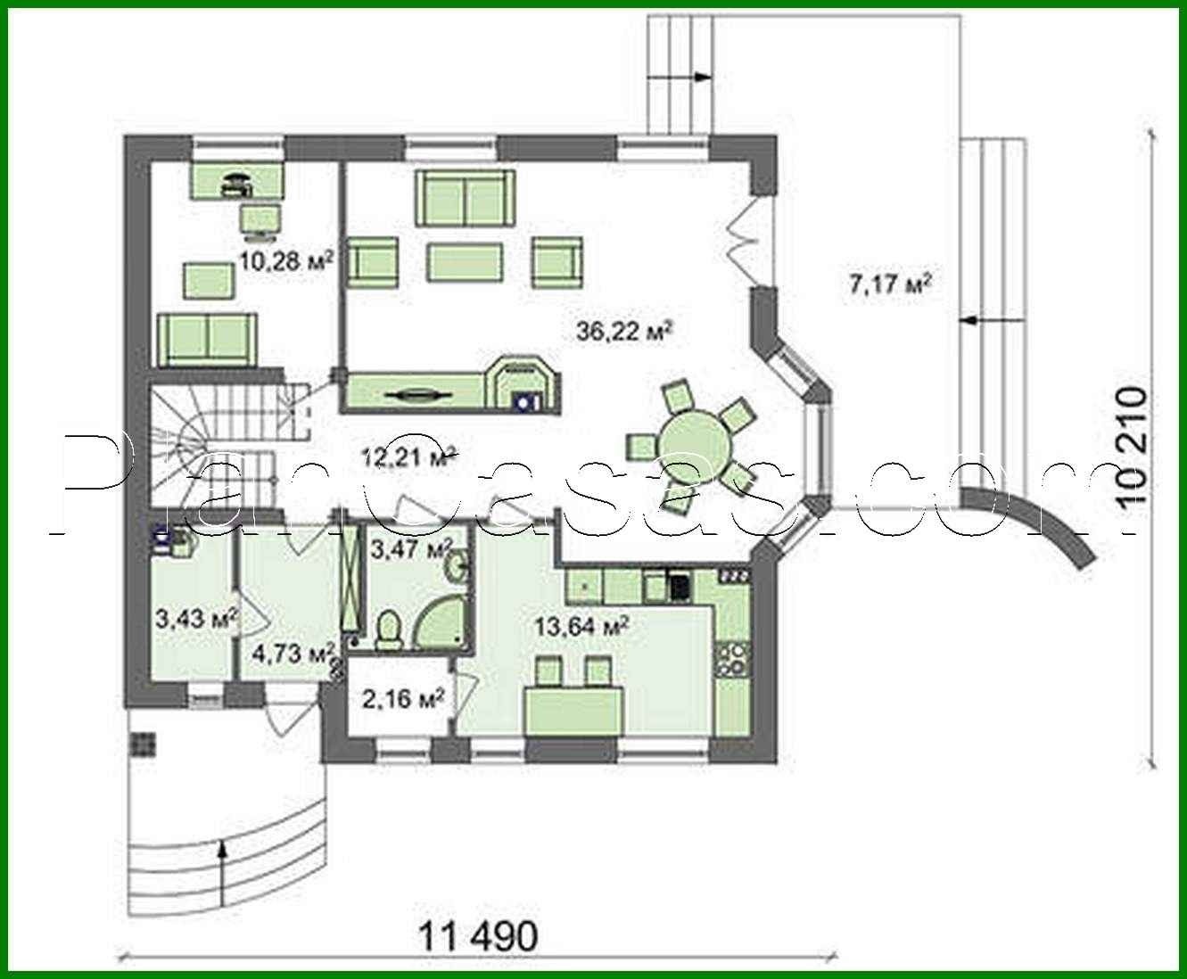 Visualization gallery - Project of a traditional house with an attic and a bay window